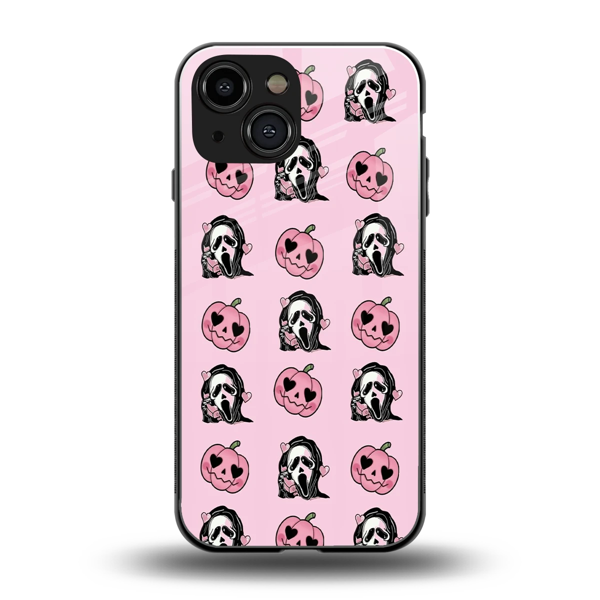 Friendly Ghost back phone cover | glass case for iphone 13 mini
