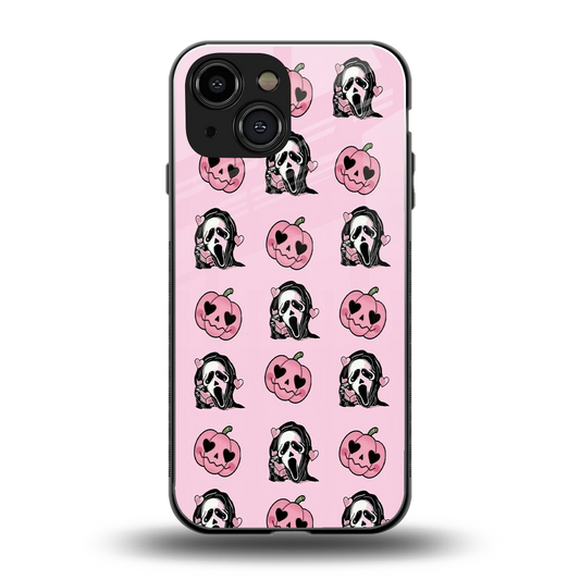 Friendly Ghost back phone cover | glass case for iphone 13 mini