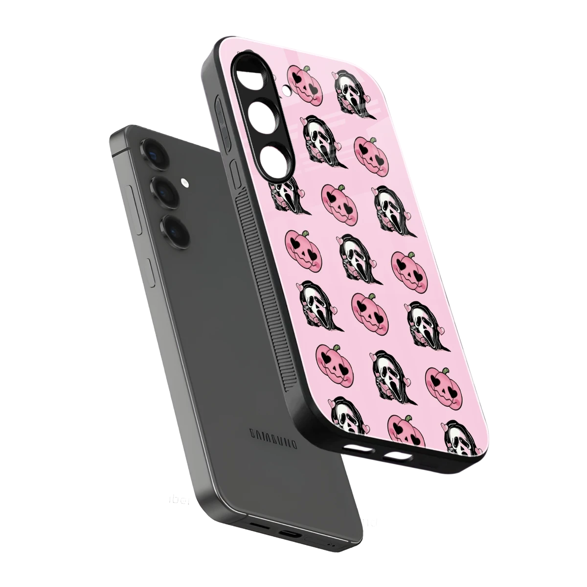 Friendly Ghost sleek samsung galaxy s23 plus cover with tempered glass back and TPU edges