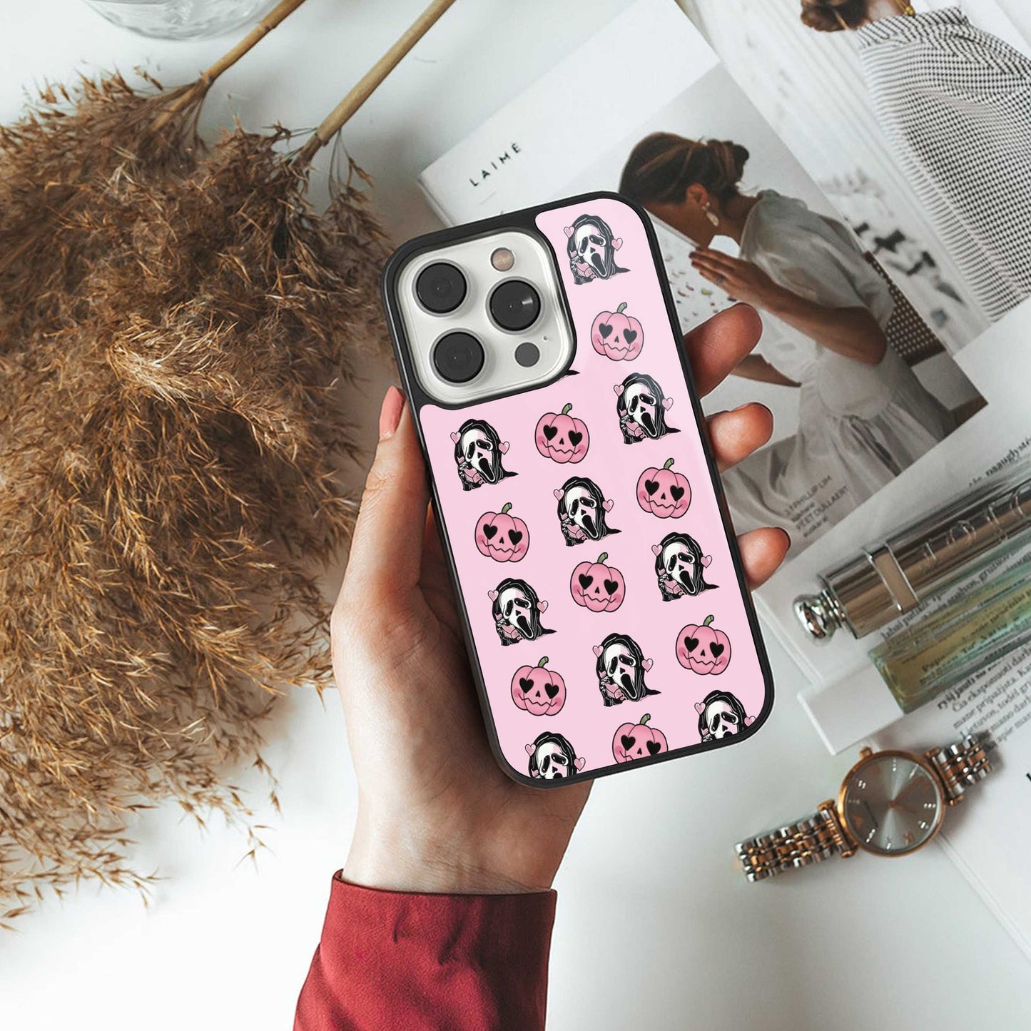 Friendly Ghost luxury glass phone case for iPhone 16 | scratch and drop resistant