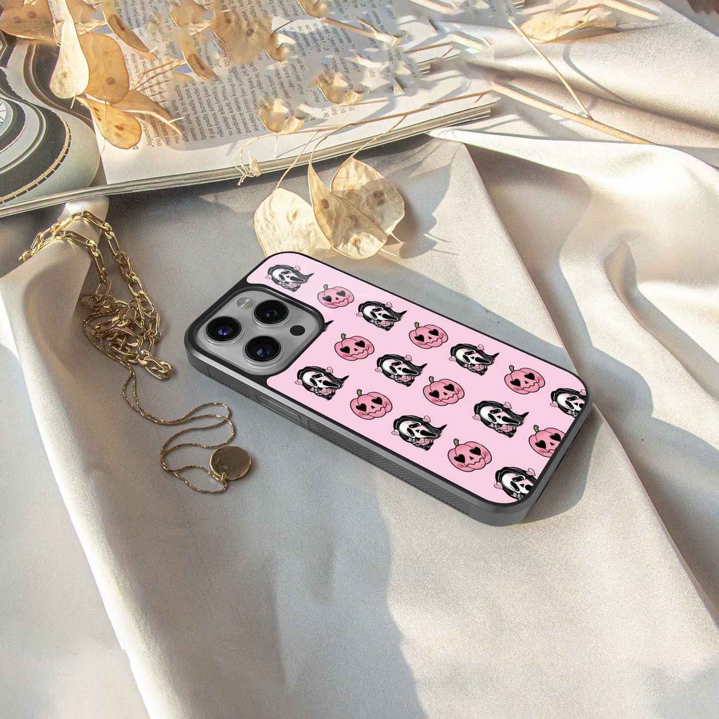 Friendly Ghost TPU glass hybrid case for iPhone 16 | premium mobile back cover