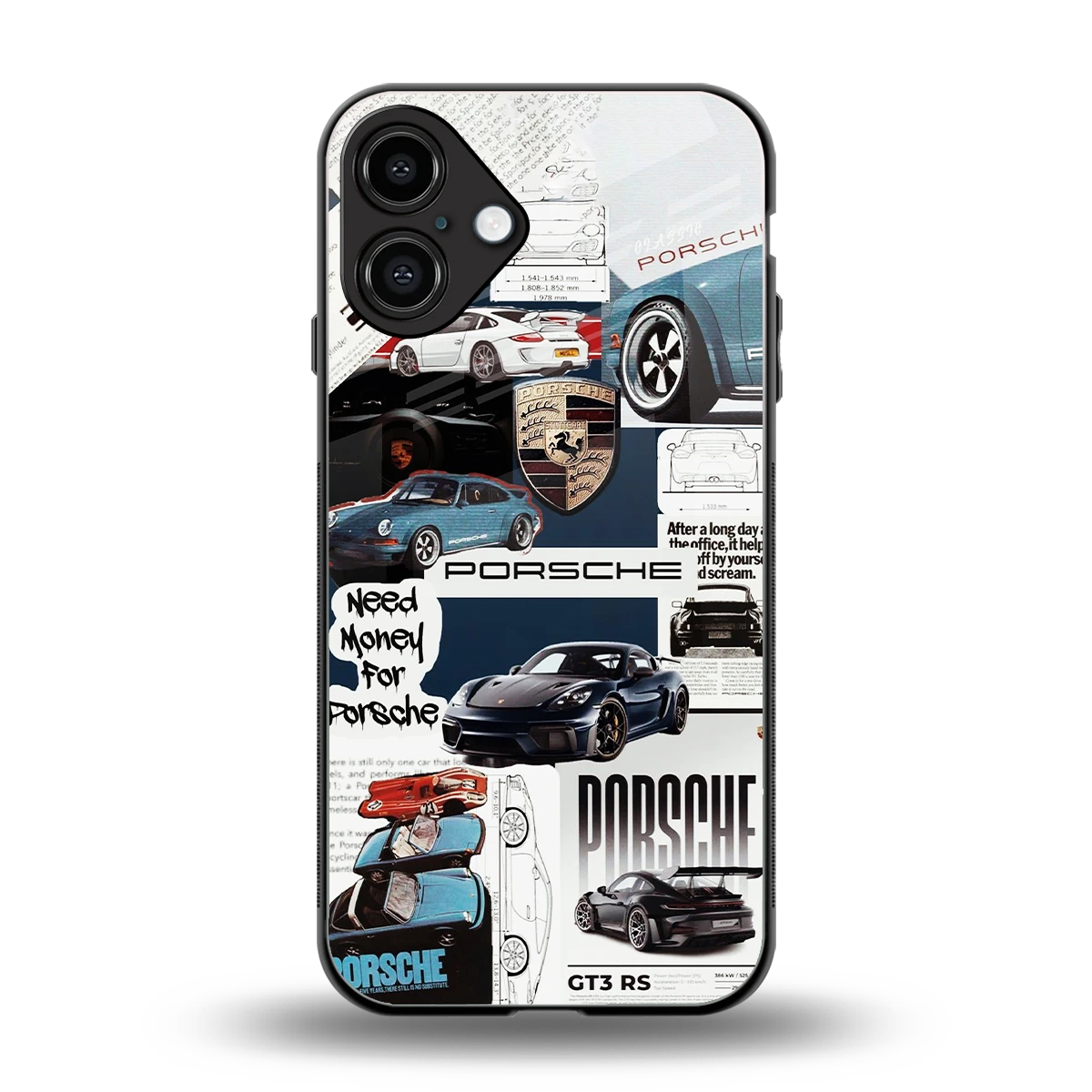 Fund My Ride back phone cover | glass case for iphone 16 plus