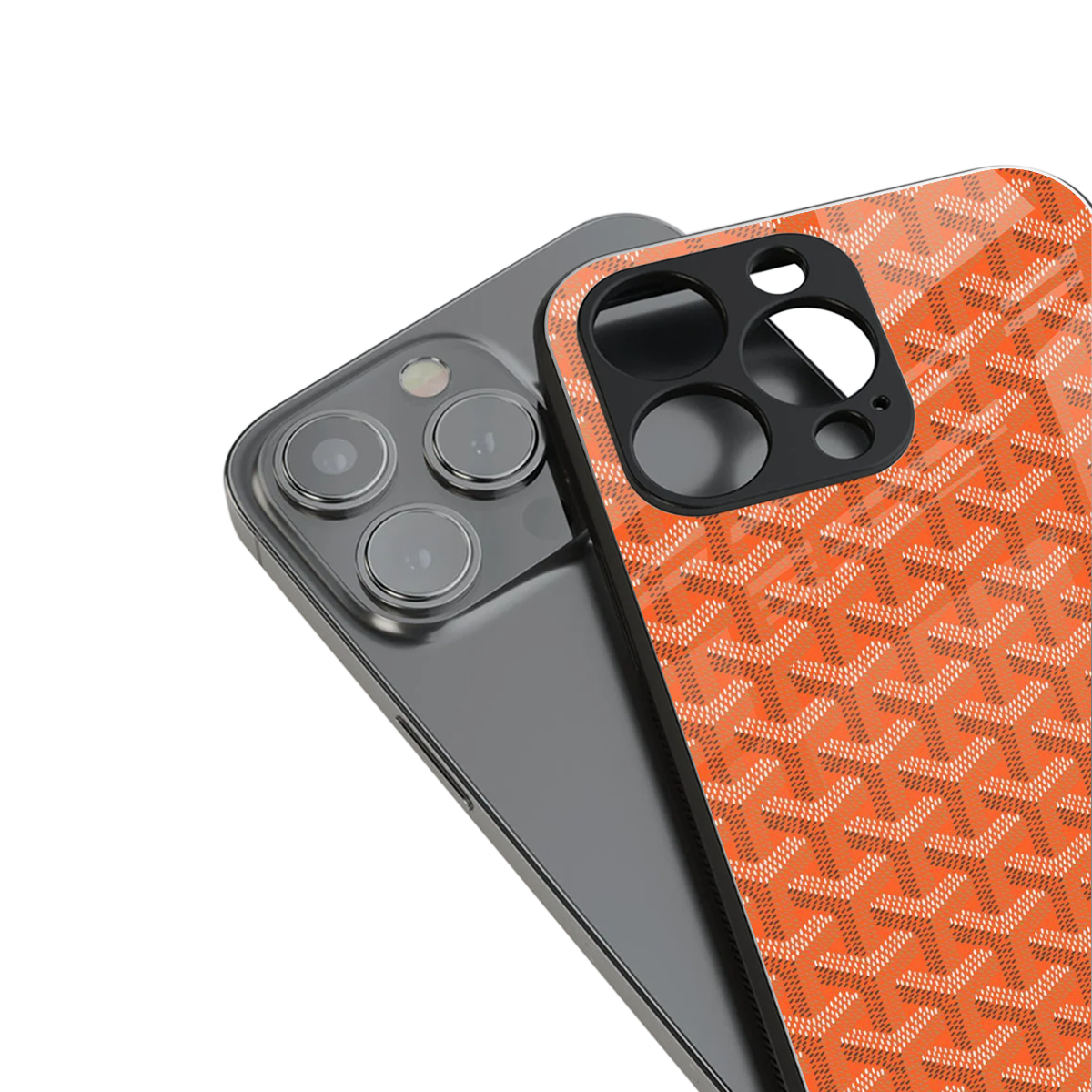 Fusion Wave Orange Phone Case for Iphone 16 | Glass Case