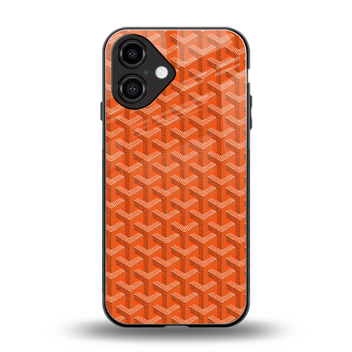 Fusion Wave Orange Phone Case for Iphone 16 | Glass Case