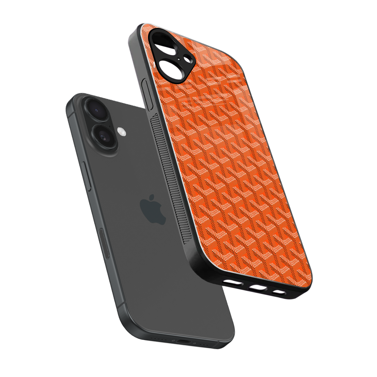 Fusion Wave Orange Phone Case for Iphone 16 | Glass Case