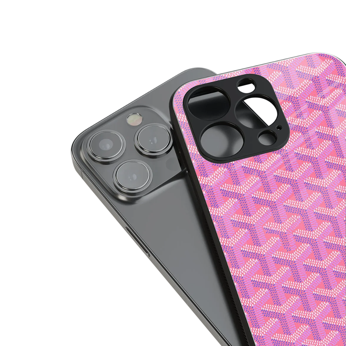 Fusion Wave Pink Phone Case for Iphone 16 | Glass Case