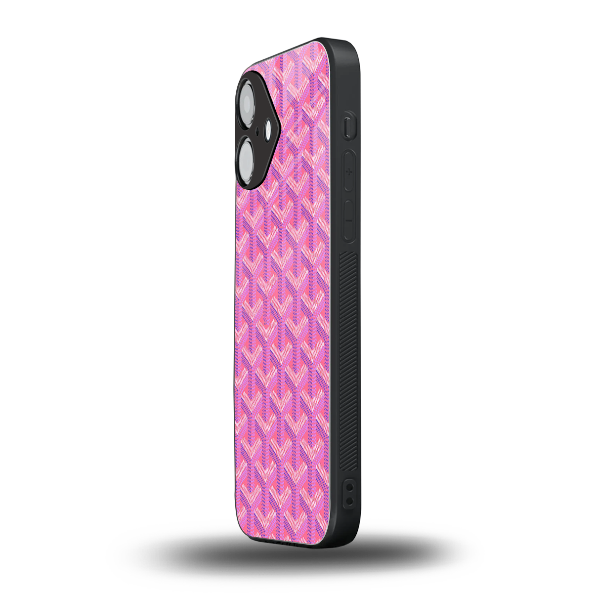 Fusion Wave Pink Phone Case for Iphone 16 | Glass Case