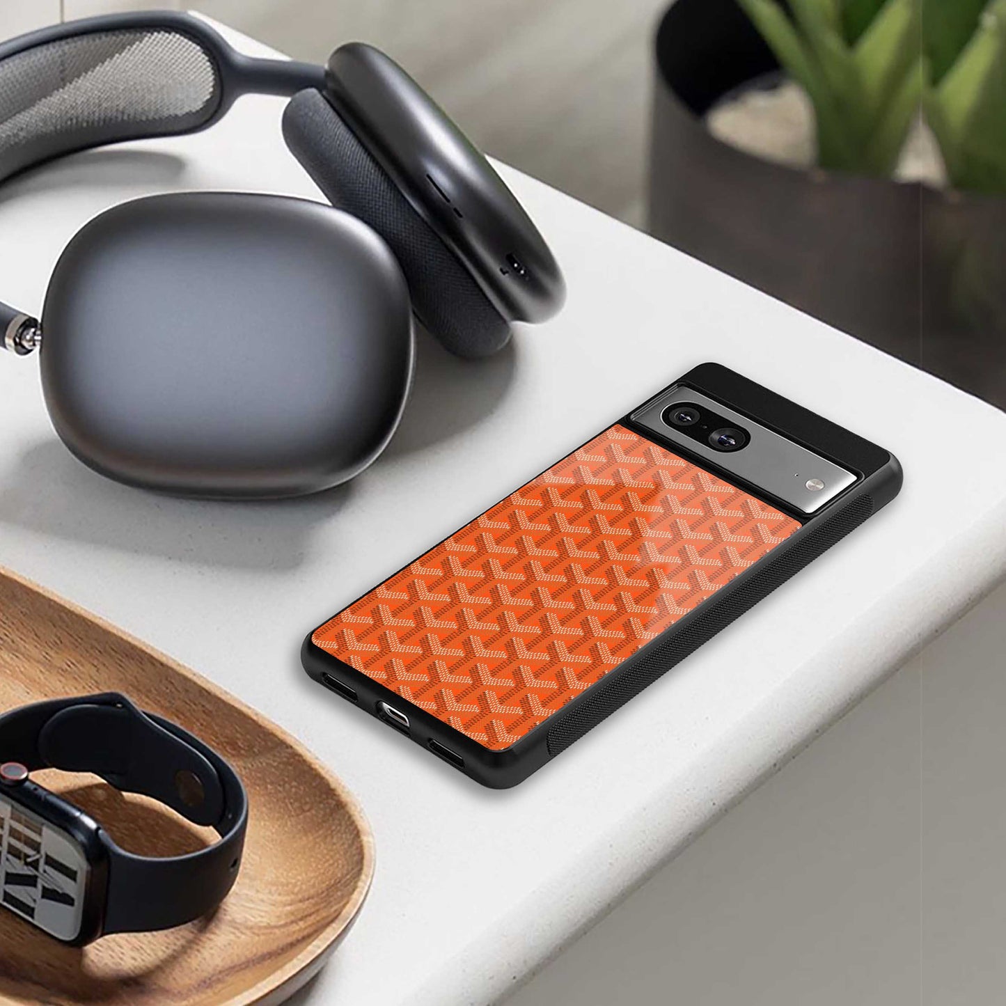 Fusion Wave Orange Phone Case for Iphone 16 | Glass Case