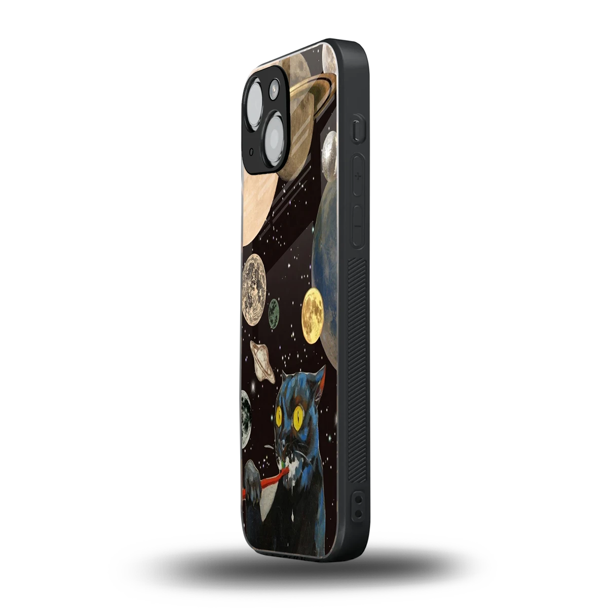 Galactic Purr iphone 13 mini mobile cover | shockproof glass phone case