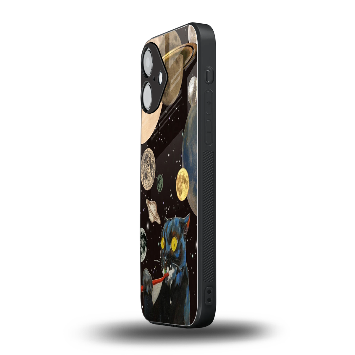 Galactic Purr iPhone 16 mobile cover | shockproof glass phone case