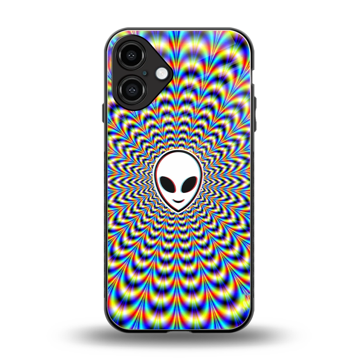 Galactic Vibes back phone cover | glass case for iphone 16 plus