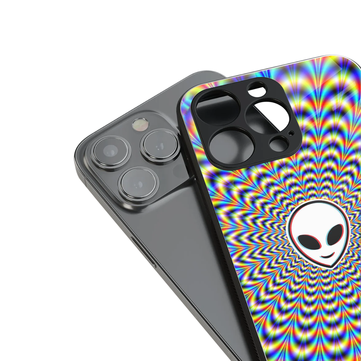 Galactic Vibes stylish phone case for iPhone 16 | glossy glass and slim fit