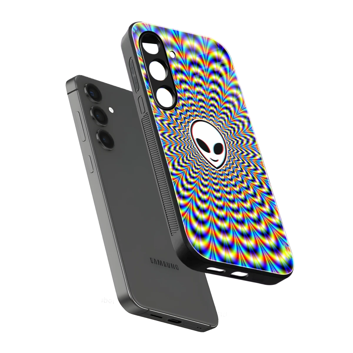 Galactic Vibes sleek samsung galaxy s24 cover with tempered glass back and TPU edges