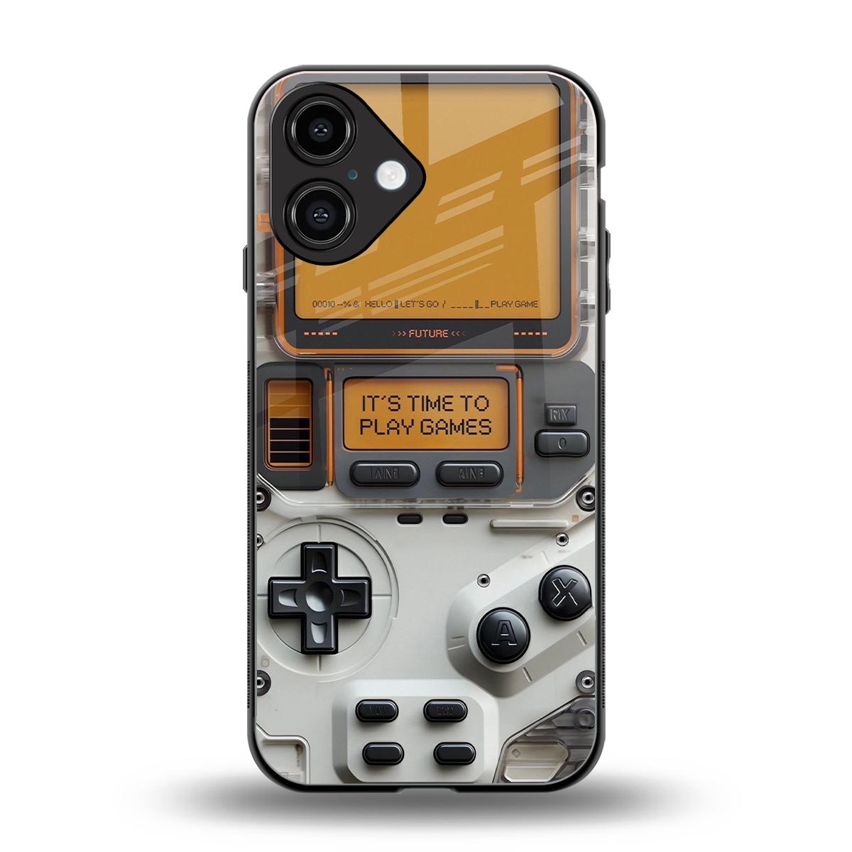 Gameboy Orange Phone Case for Iphone 16 | Glass Case
