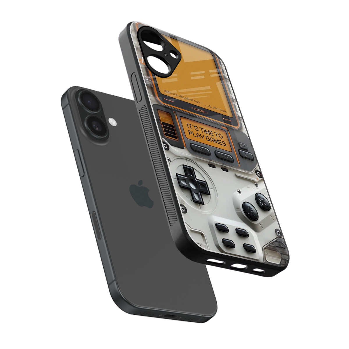 Gameboy Orange Phone Case for Iphone 16 | Glass Case