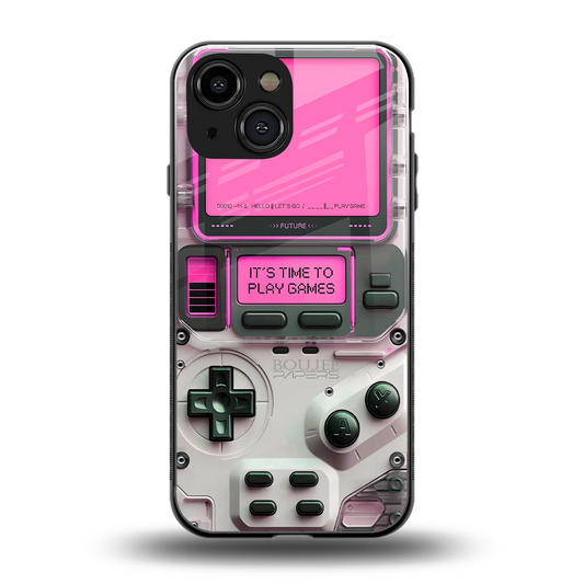 Gameboy Pink back phone cover | glass case for iphone 13 mini