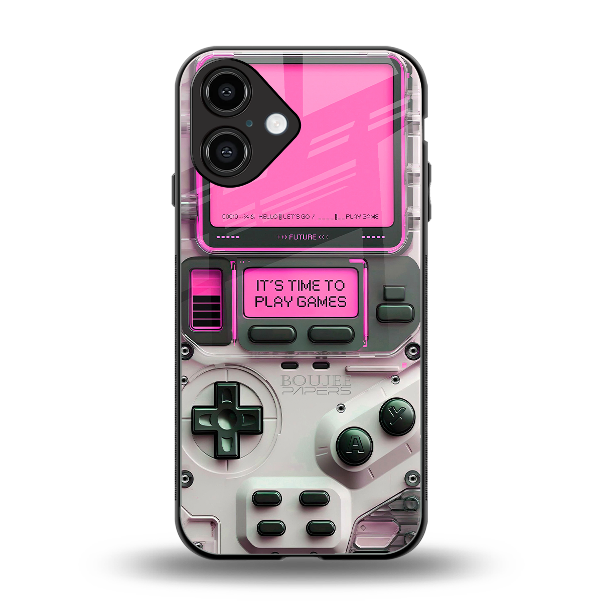 Gameboy Pink Phone Case for Iphone 16 | Glass Case