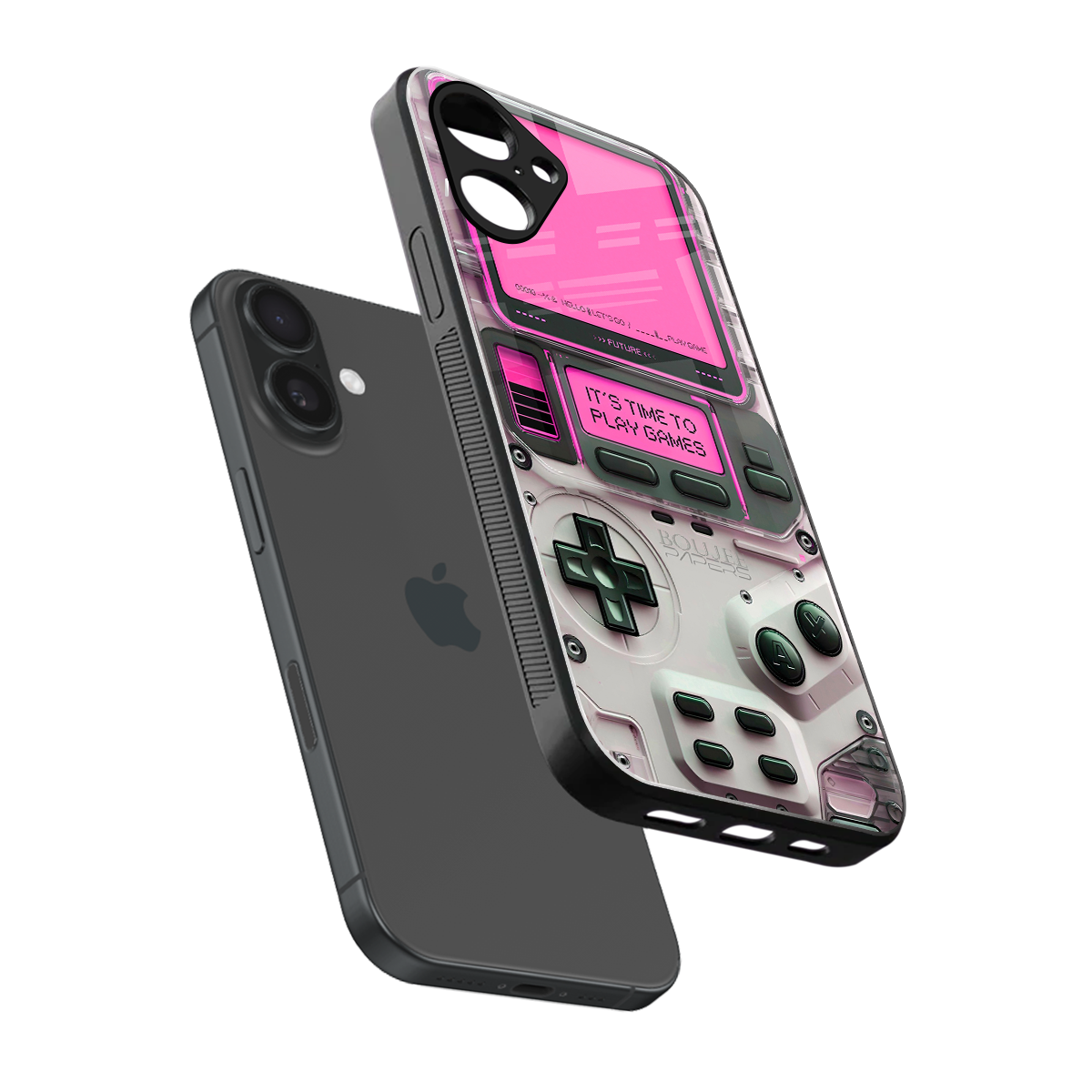 Gameboy Pink Phone Case for Iphone 16 | Glass Case