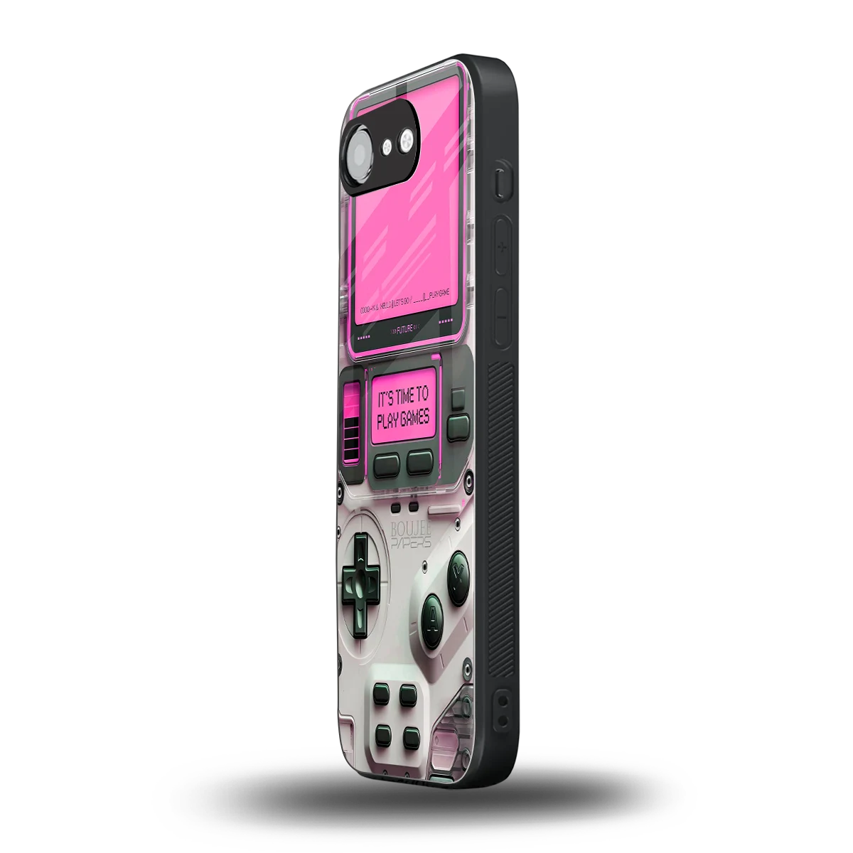 Gameboy Pink iphone 16e mobile cover | shockproof glass phone case
