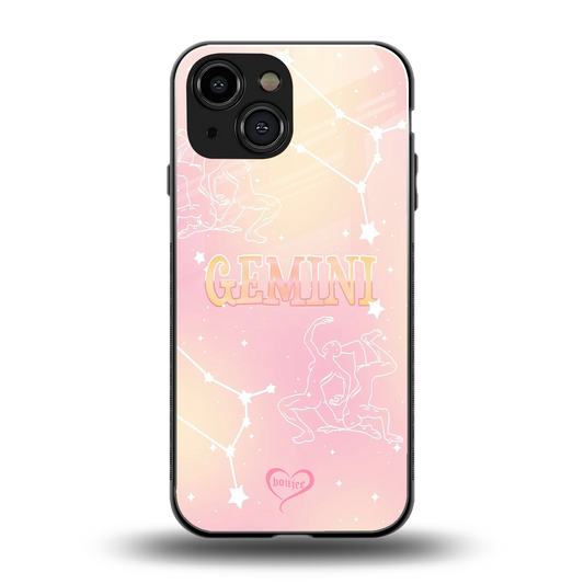 Gemini Aura back phone cover | glass case for iphone 13 mini