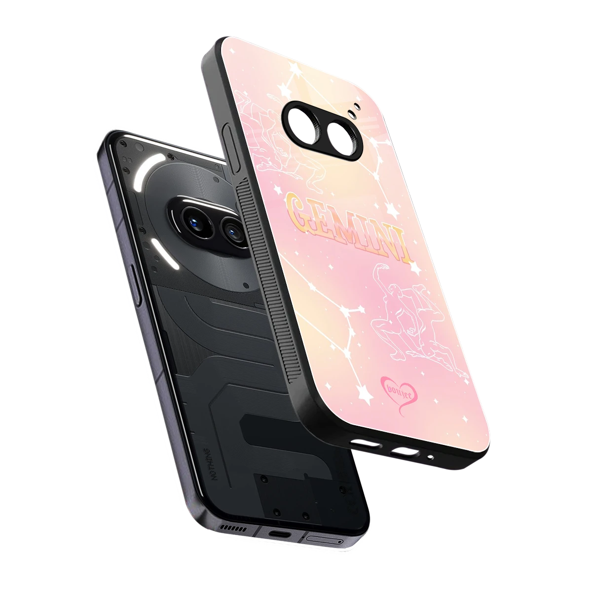 Gemini Aura sleek nothing phone 2a cover with tempered glass back and TPU edges