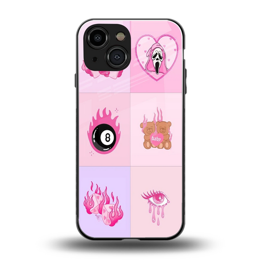 Ghostly Adorable back phone cover | glass case for iphone 13 mini
