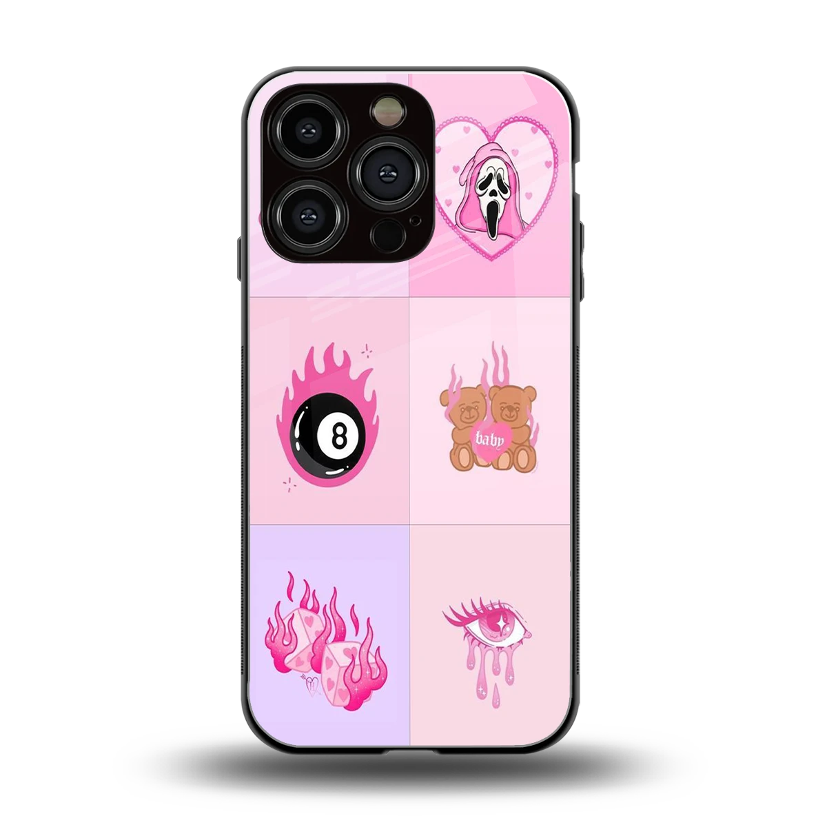 Ghostly Adorable back phone cover | glass case for iphone 16 pro