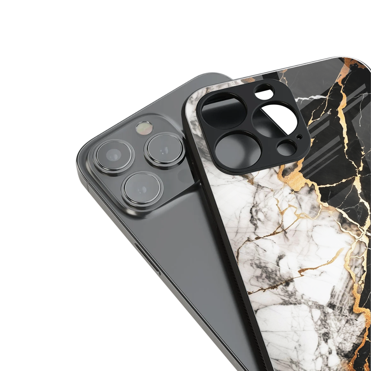 Gilded Marble Phone Case for Iphone 16 | Glass Case