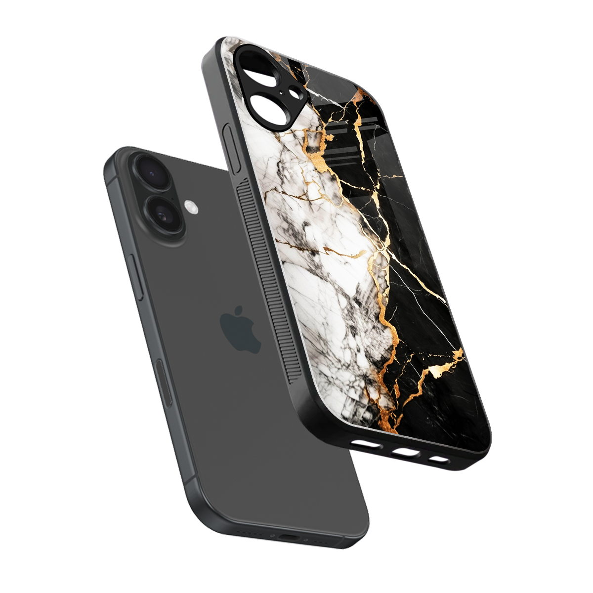 Gilded Marble Phone Case for Iphone 16 | Glass Case