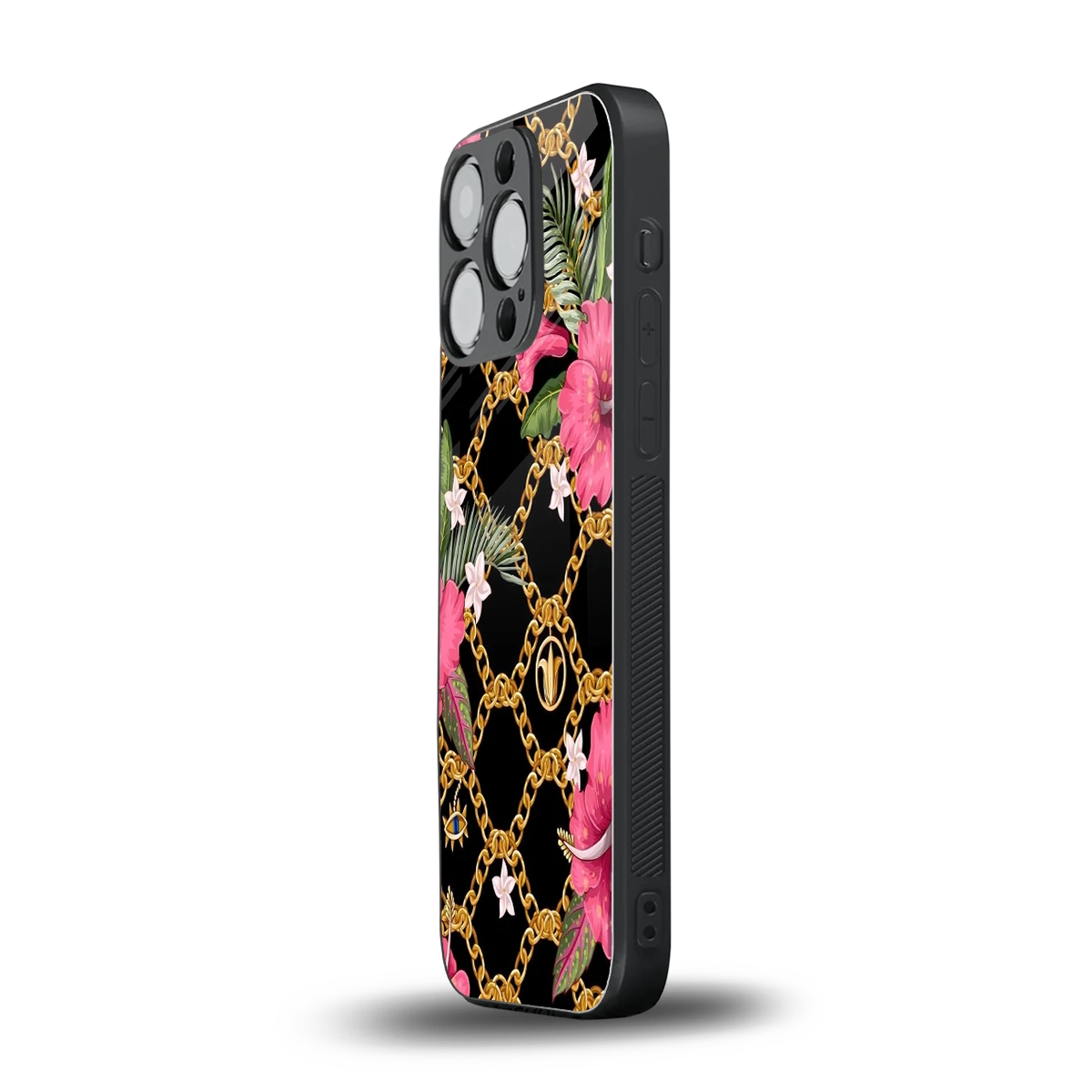 Gilded Petals iphone 16 pro mobile cover | shockproof glass phone case