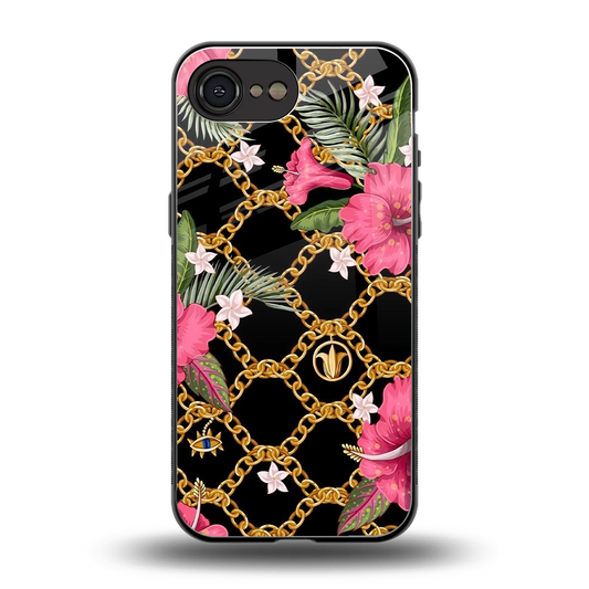 Gilded Petals back phone cover | glass case for iphone 16e