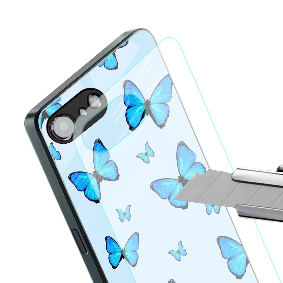 Gimme Butterflies Aesthetic stylish phone case for iphone 16e | glossy glass and slim fit