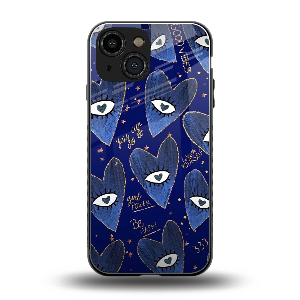 Girl Vision back phone cover | glass case for iphone 13 mini