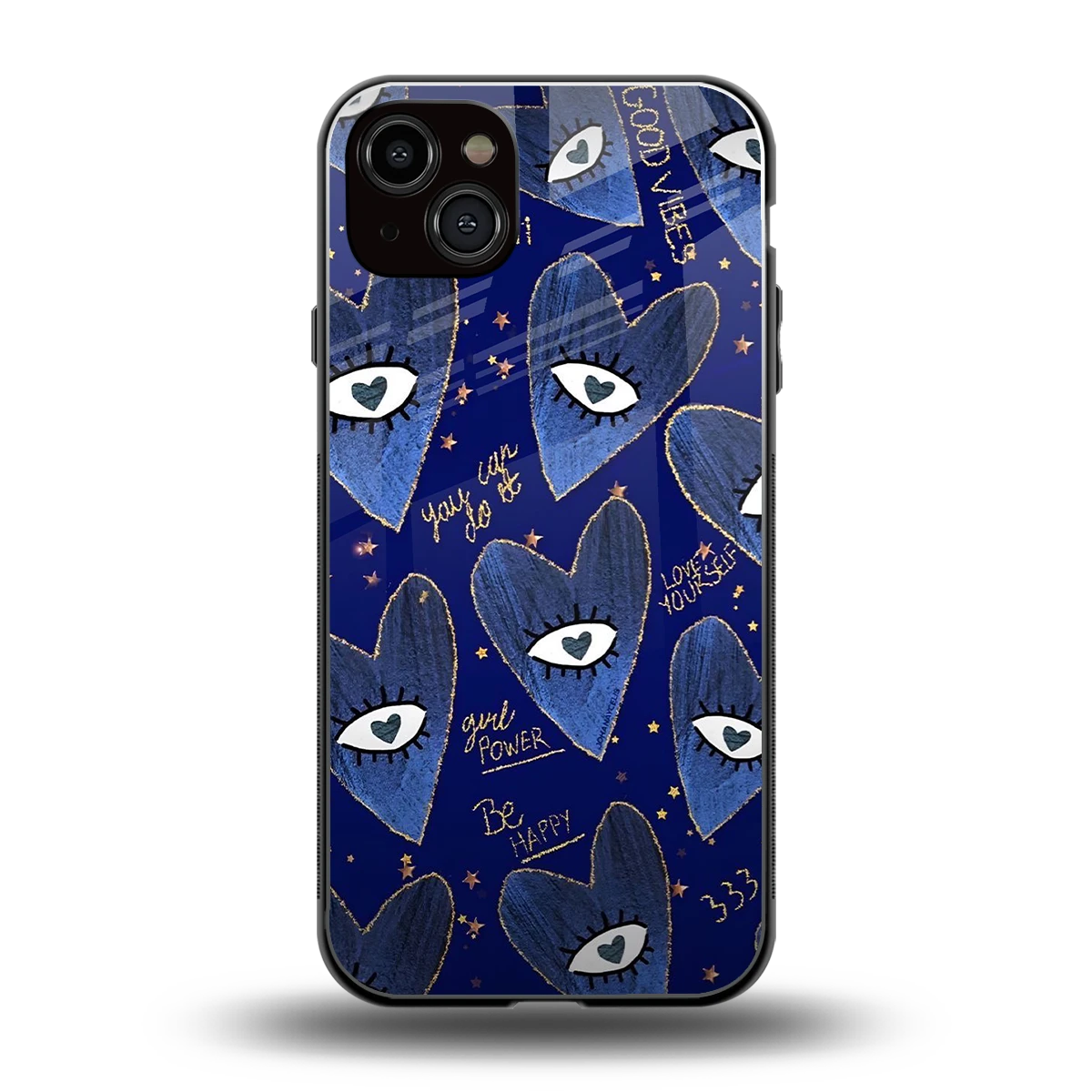 Girl Vision back phone cover | glass case for iphone 14 plus