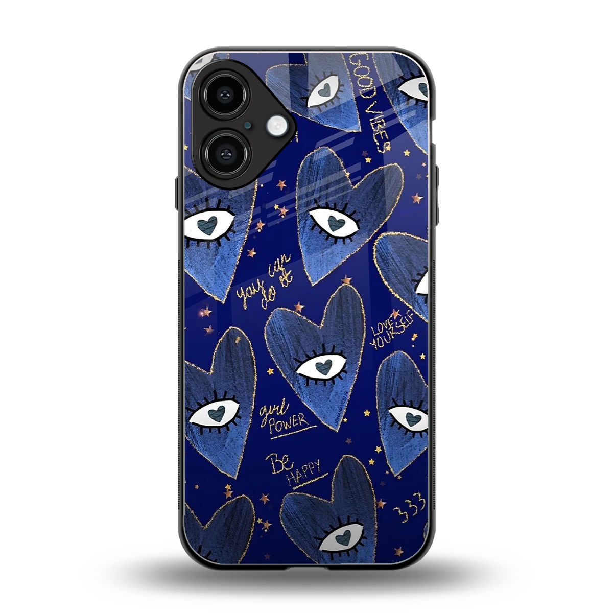 Girl Vision back phone cover | glass case for iphone 16 plus