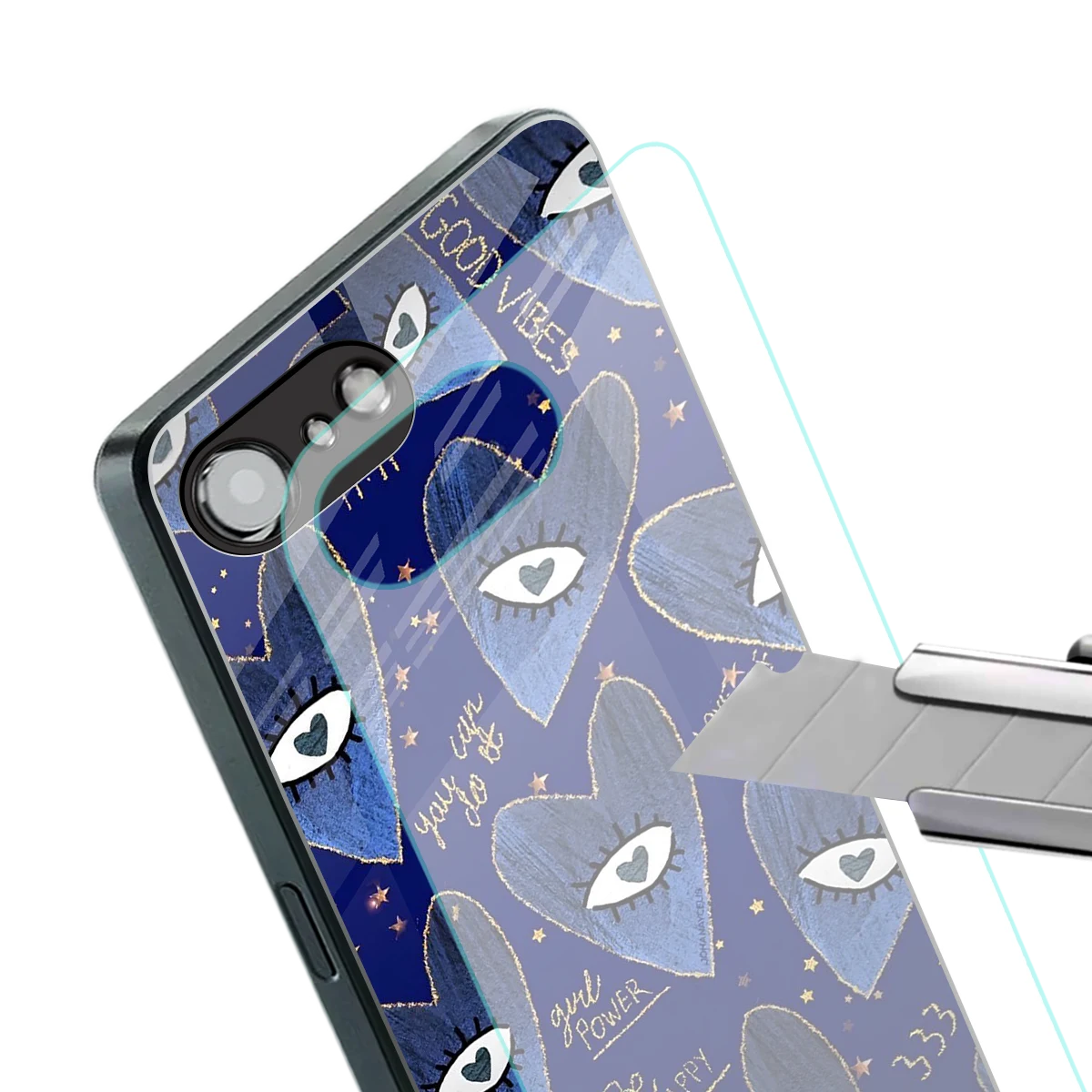 Girl Vision stylish phone case for iphone 16e | glossy glass and slim fit