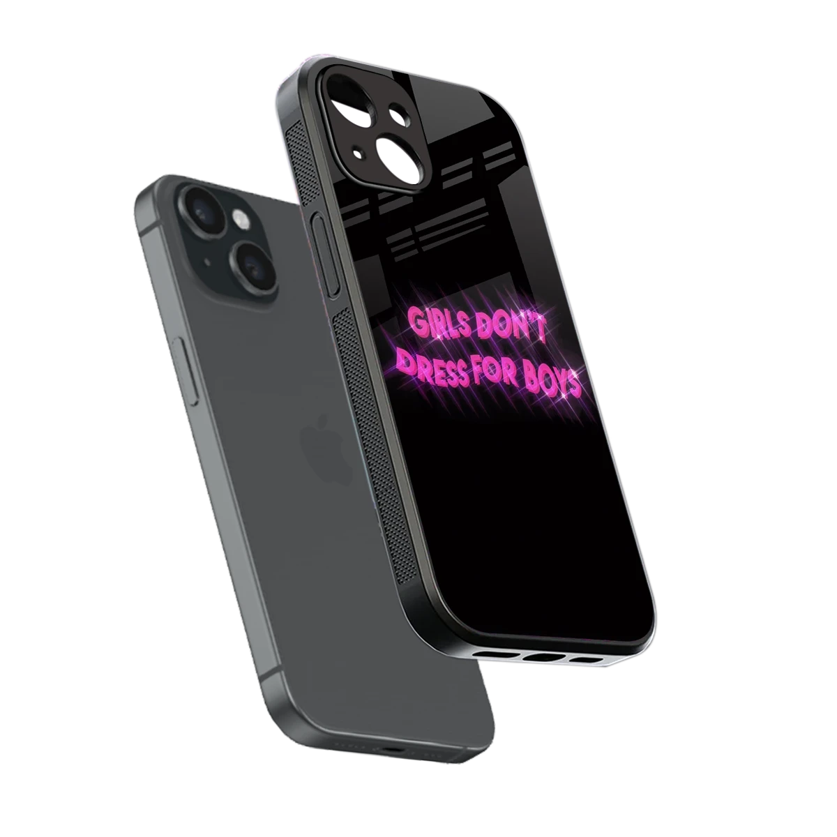 Girls Don't Dress For Boys sleek iphone 13 cover with tempered glass back and TPU edges