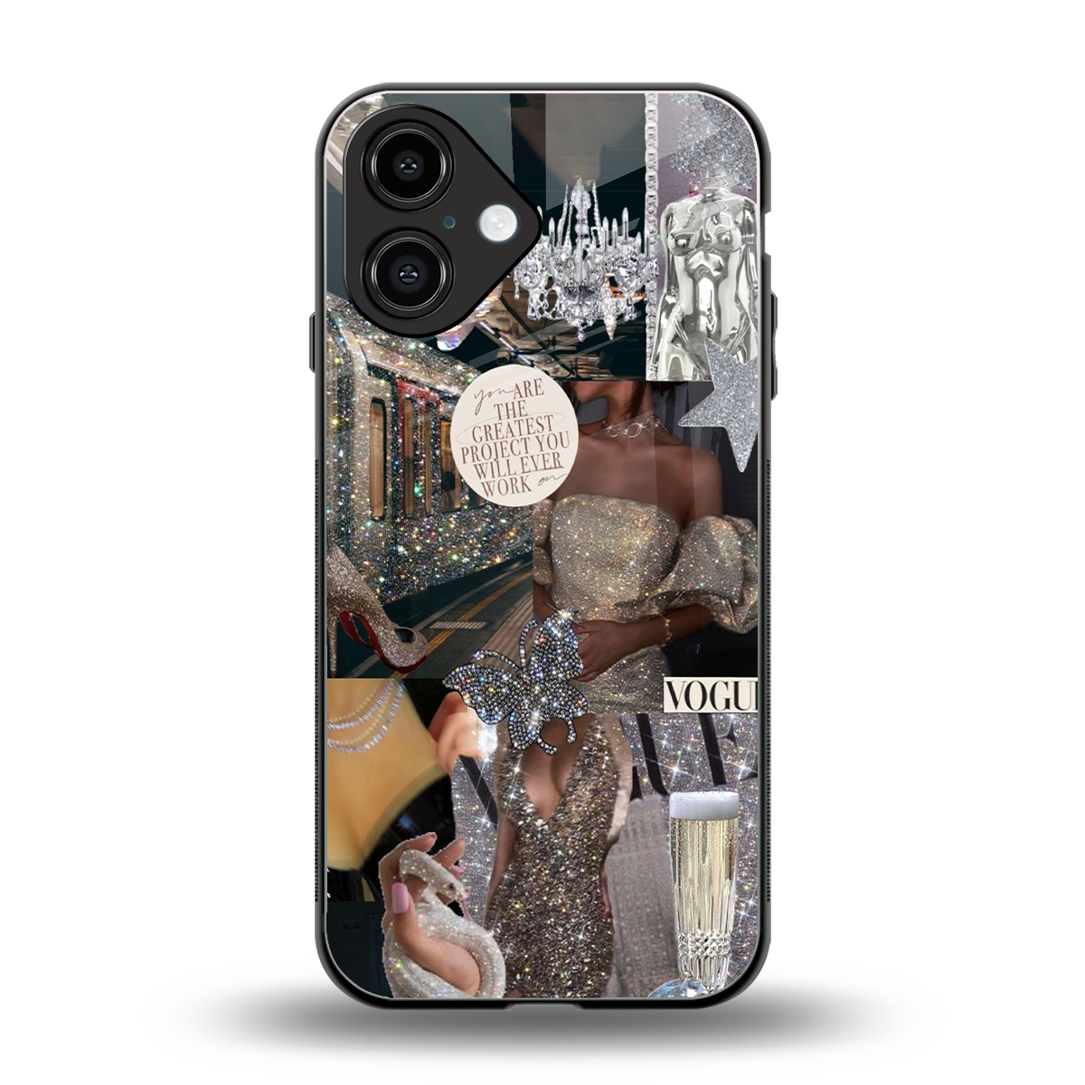 Glam Chic Phone Case for Iphone 16 | Glass Case