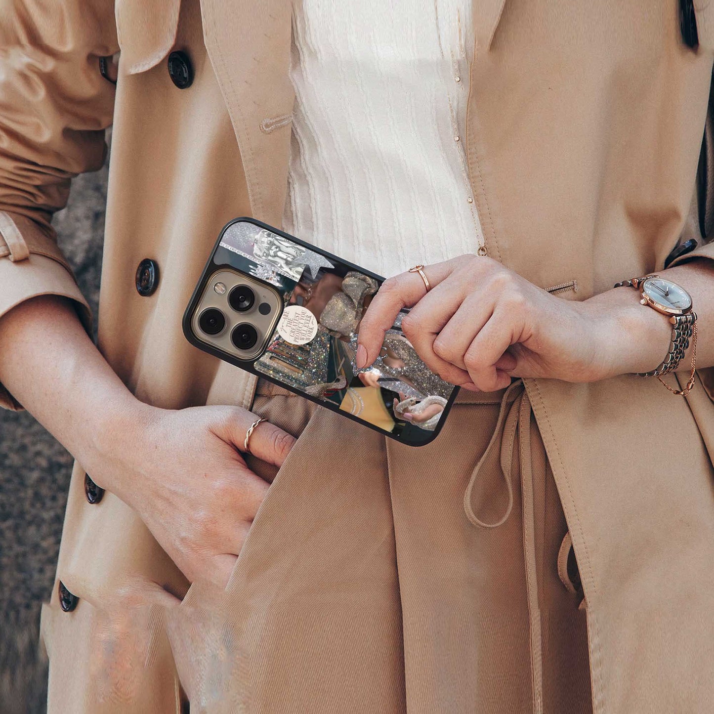 Glam Chic Phone Case for Iphone 16 | Glass Case