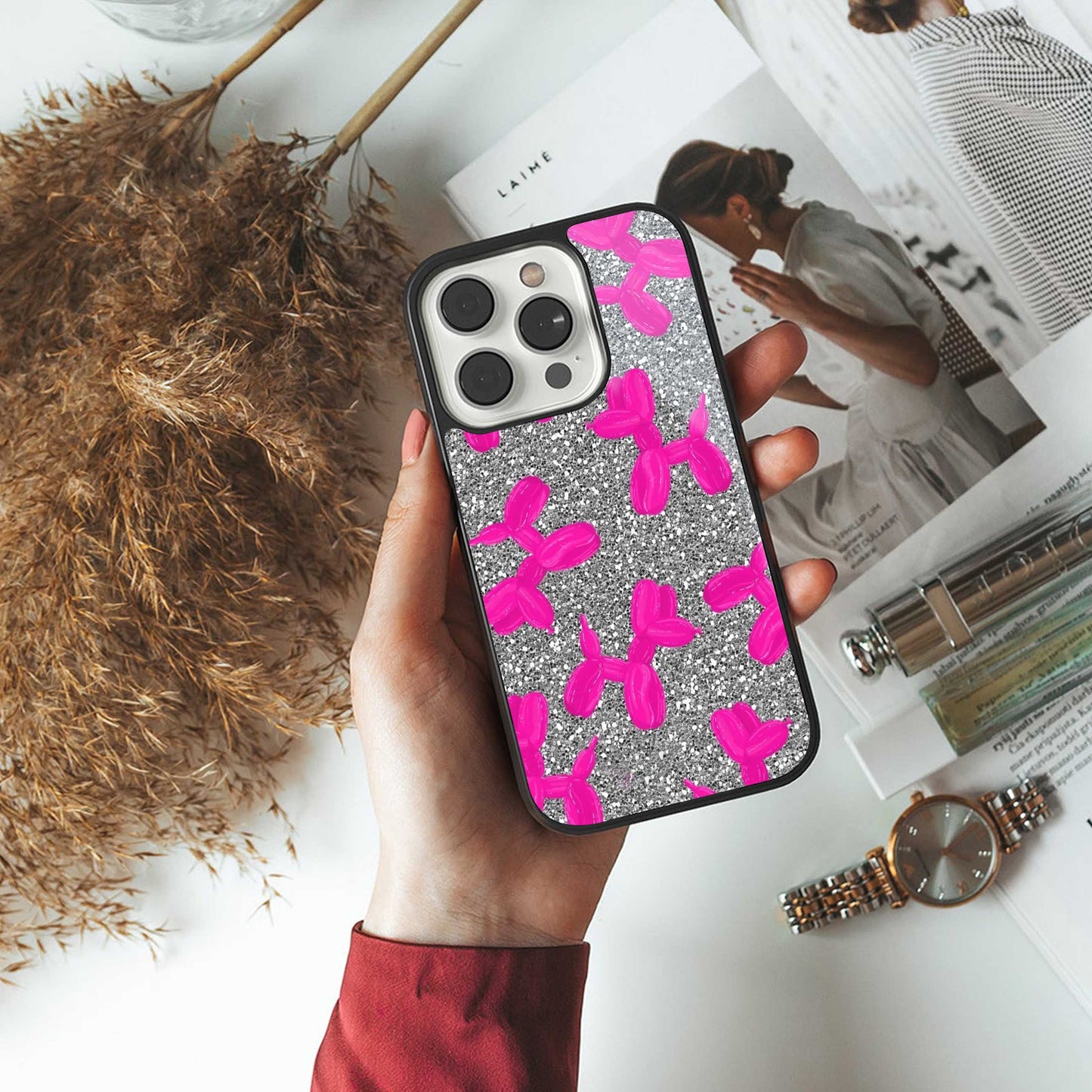 Glittery Ride Phone Case for Iphone 16 | Glass Case