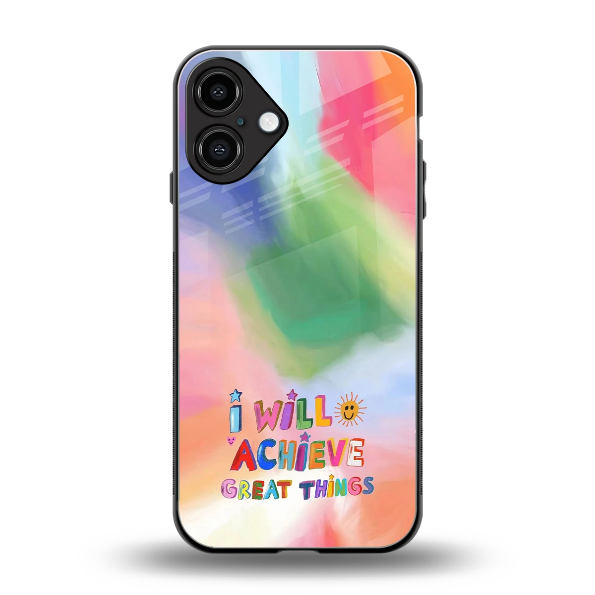 Goal Setter back phone cover | glass case for iphone 16 plus