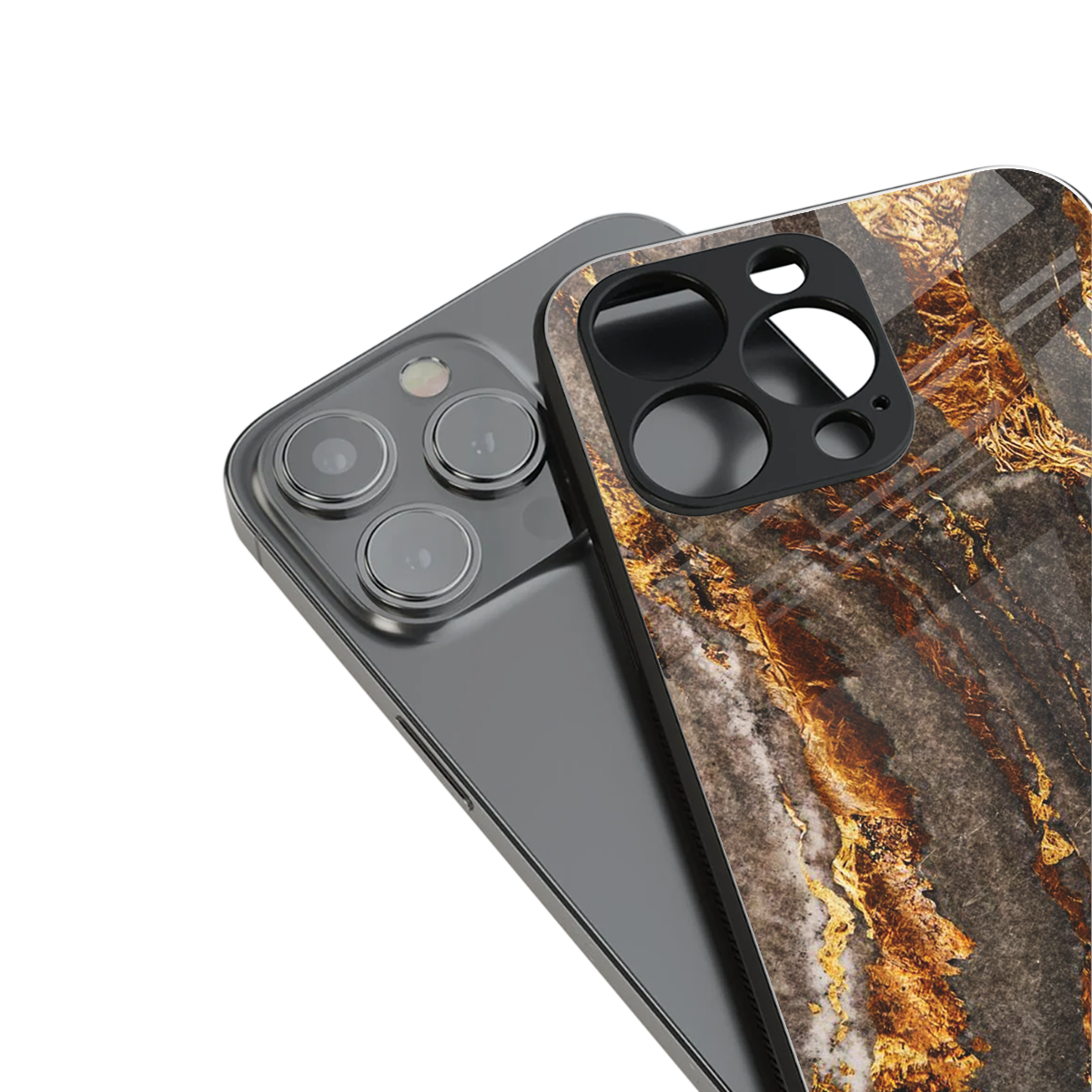 Golden Blaze Phone Case for Iphone 16 | Glass Case