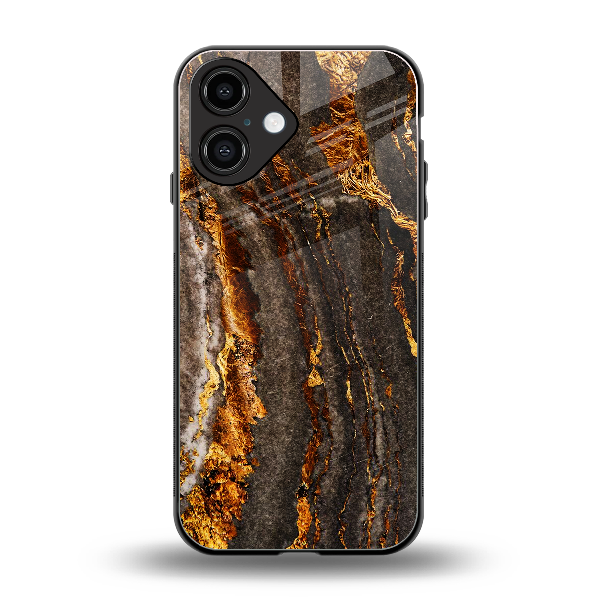 Golden Blaze Phone Case for Iphone 16 | Glass Case