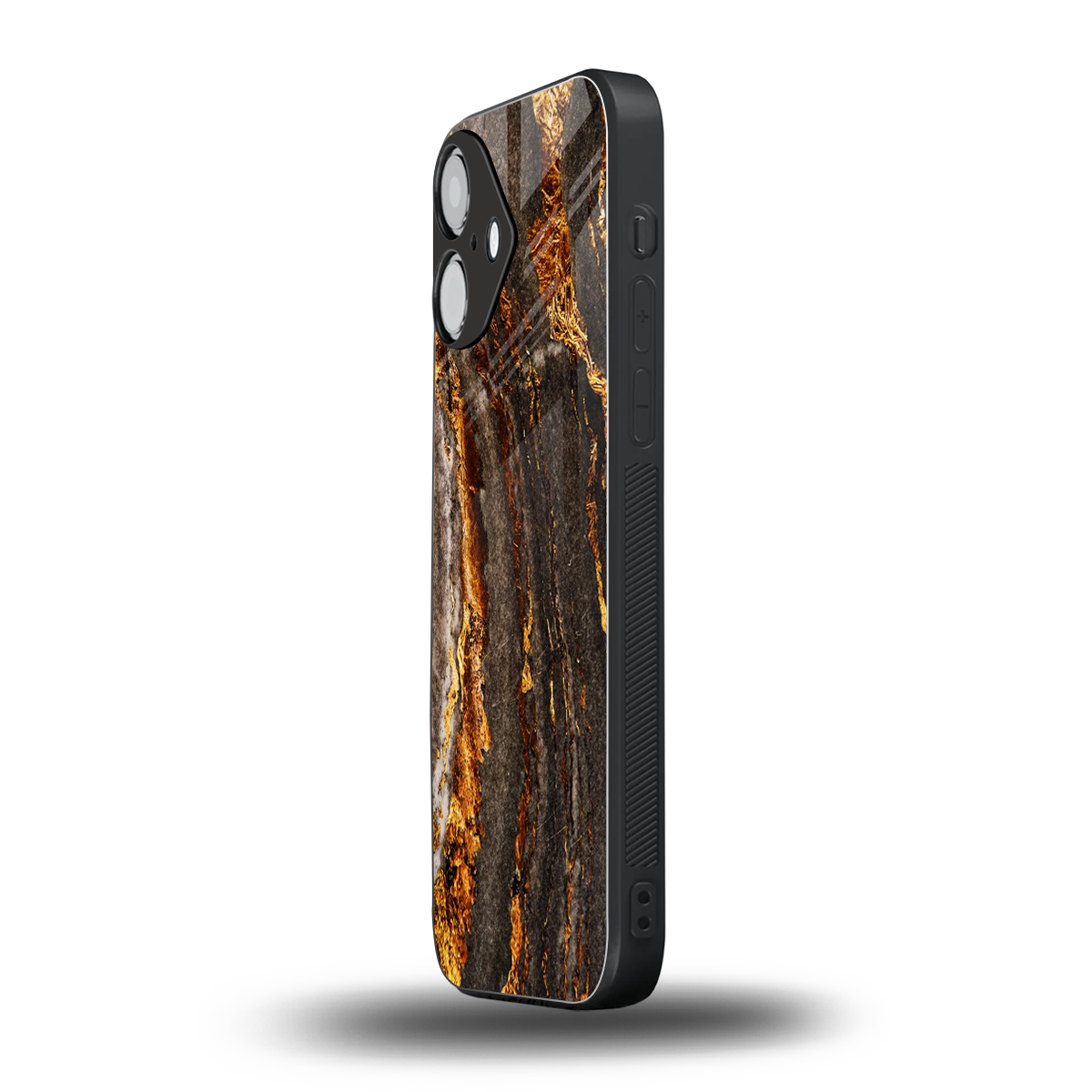 Golden Blaze Phone Case for Iphone 16 | Glass Case