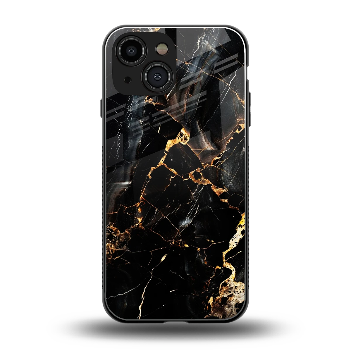 Golden Obsidian back phone cover | glass case for iphone 13 mini