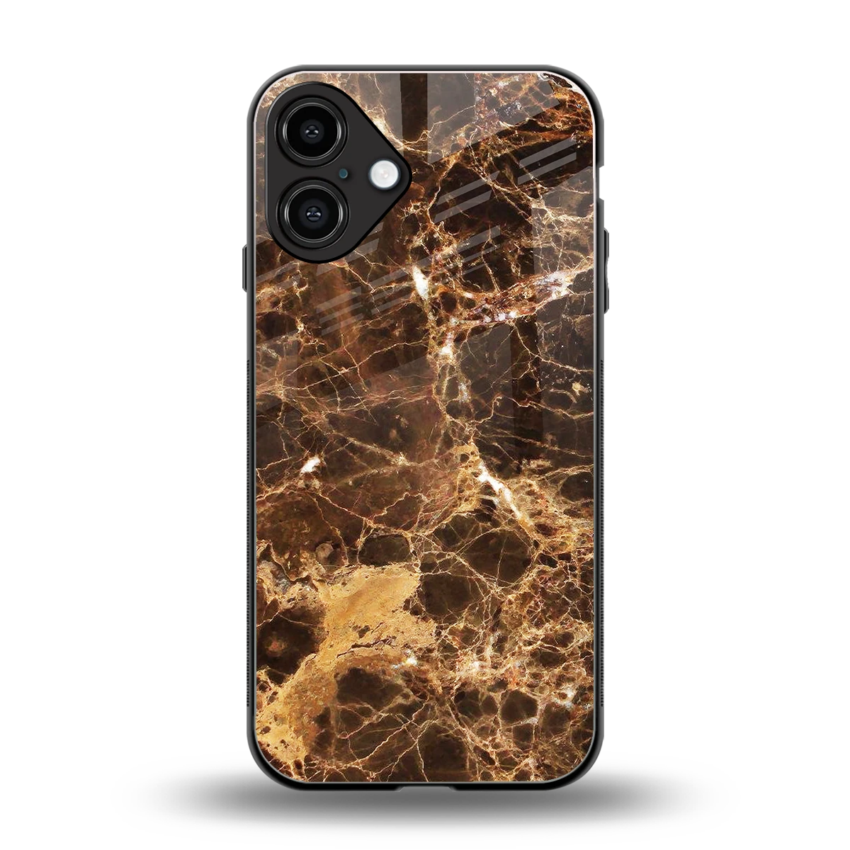Golden Roots back phone cover | glass case for iphone 16 plus