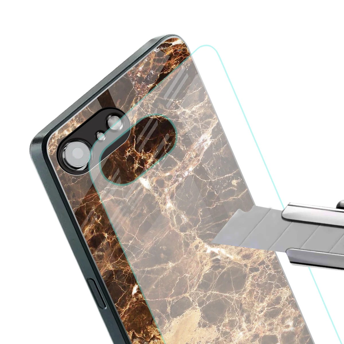 Golden Roots stylish phone case for iphone 16e | glossy glass and slim fit