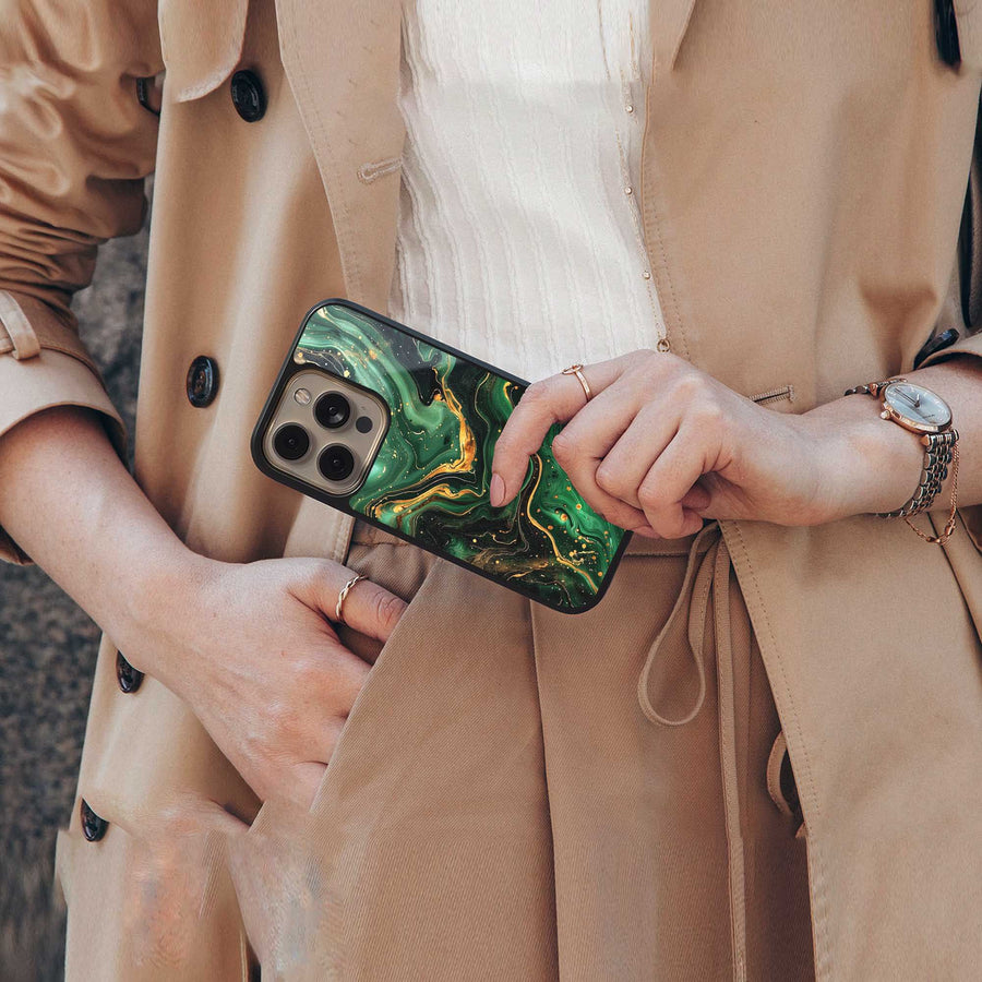 Golden Forest Phone Case for Iphone 14 Pro | Glass Case