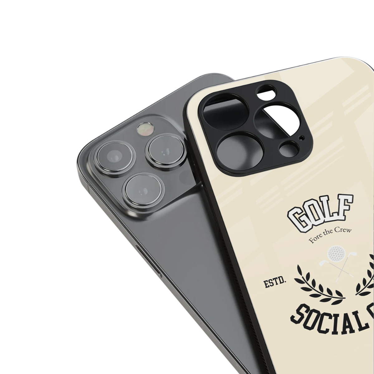 Golf Social Club stylish phone case for iPhone 16 | glossy glass and slim fit