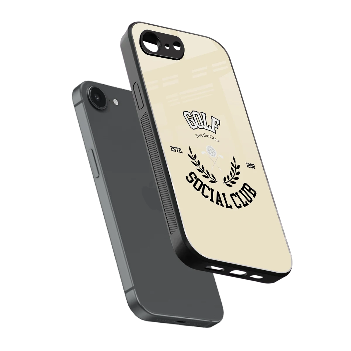 Golf Social Club sleek iphone 16e cover with tempered glass back and TPU edges